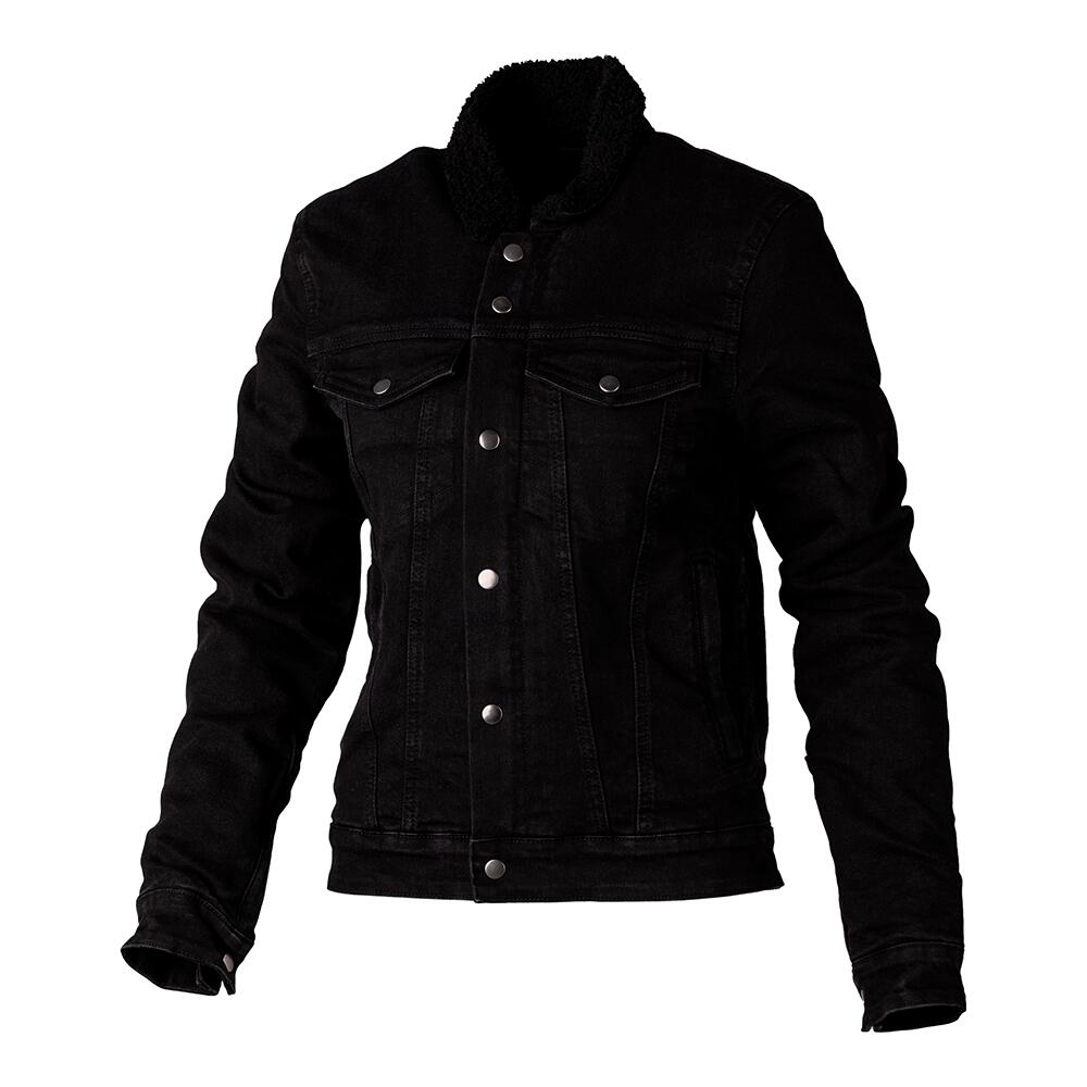 X Kevlar Sherpa Denim Ce Textile Shirt Black Moto Hyper Ride
